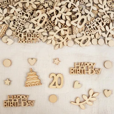 Produktbild von Holzdekoration für den 20. Geburtstag – 200 Stück