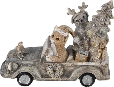 Produktbild von Clayre & Eef Figur Tiere 16x8x11 cm Grau Beige Polyresin Tiere