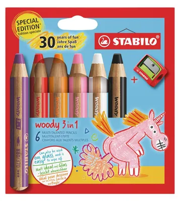Immagine prodotto di STABILO EO8806-4-1 STABILO penna multi-talento woody 3 in 1, confezione da 6 Unicorn