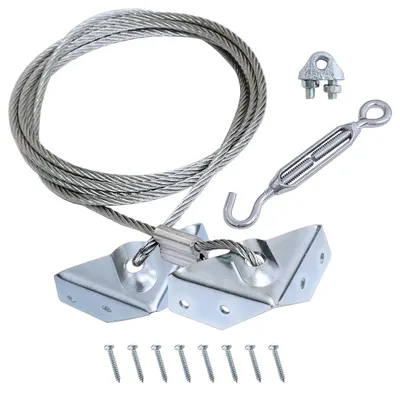 Productafbeelding van Tuindeur Slot - Roestvrij Staal - Tuindeurbeslag - Verstelbare Kabel - Duurzaam - Corrosiewerend - Set Accessoires - Tuinpoort