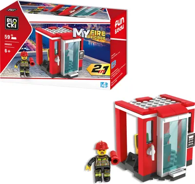 Produktbild von BLOCKI MyFirebrigade Mobile Feuerwehr Station Bausatz Spielzeug 59 Tlg