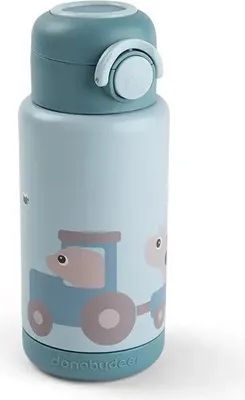 Produktbild von Done by Deer isolierte Trinkflasche Tiny Farm – Blau