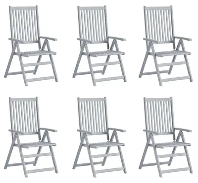 Produktbild von vidaXL Hochlehner Verstellbar 6 Stk. mit Auflagen Massivholz Akazie