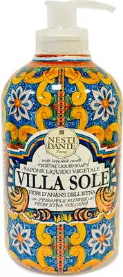 Produktbild von Nesti Dante Villa Sole tekuté mýdlo Pflanzliche Flüssigseife Ananasblüten vom Ätna 500 ml