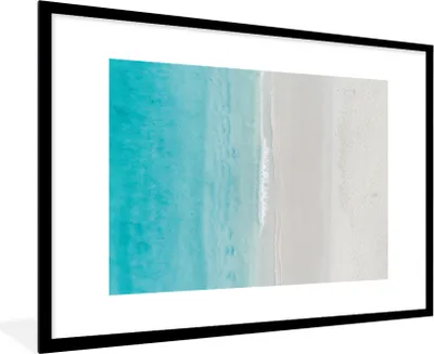 Produktbild von MuchoWow® MuchoWow® Gerahmtes Poster Strand - Meer - Insel 90x60 cm - Poster mit zchwarzem Bilderrahmen - Wanddekoration - Fotos