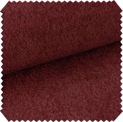 Produktbild von novely® MONIQUE Samtweicher Bouclé-Velours-Stoff, Schwer Entzündbar Meterware 1lfm - Farbe: 59 Bordeaux