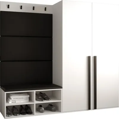 Produktbild von Garderobe MIRO Set 5 mit gepolsterten Paneelen Industrial Design