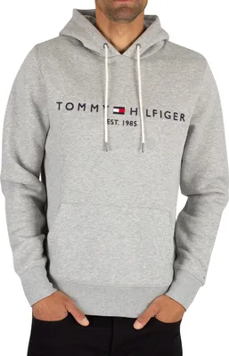 Produktbild von Tommy Hilfiger Herren Logo Pullover Hoodie, Grau L
