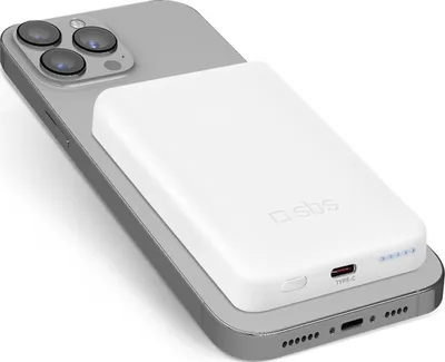 Produktbild von SBS Powerbank 5.000mAh USB-C/MagSafe 10W weiß