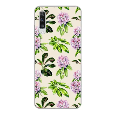 Produktbild von MuchoWow® Handyhülle Schutzhülle Hülle für Samsung Galaxy A70 Hortensien - Pflanzen - Muster Silikon Softcase Handy Hülle - Schutzhaube