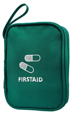 Produktbild von Erste Hilfe Tasche leer klein, Mini Reise Medizin Organizer Bag, Grün, Wasserdicht