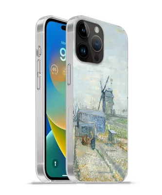 Produktbild von MuchoWow® Handyhülle Schutzhülle Hülle für Apple iPhone 14 Pro - Softcase Montmartre: Mühlen und Gärten - Vincent van Gogh Silikon Softcase Handy Hülle - Umschlag