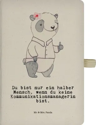 Produktbild von Mr. & Mrs. Panda Skizzenbuch Kommunikationsmanagerin Herz - Transparent - Geschenk, Interkulturelle Kommunikation, Notizheft, Tagebuch, Spruch, Studium, A5 Heft, Kladde
