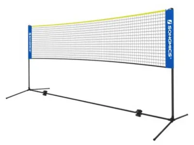 Produktbild von Badmintonnetz, Volleyballnetz und Tennisnetz, verstellbar, mit Tragetasche, 500 x 103 x 155 cm