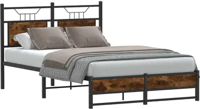 Obrázek produktu pro vidaXL Rám postele bez matrace kouřový dub 120x200 cm materiál na bázi dřeva