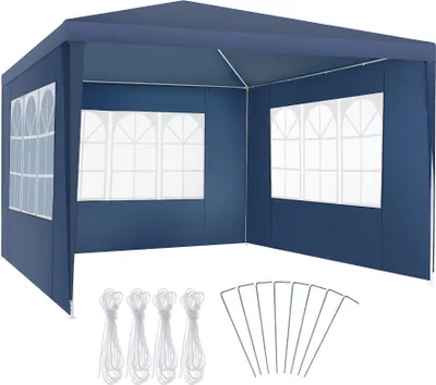 Image de Pavillon imperméable BARINAS avec 3 parois latérales - bleu
