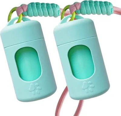 Productafbeelding van Famanu Halsband met verstelbare, kleurrijke schouderriem – zachte hondenpoepzakjes – compatibel met alle hondenaccessoires