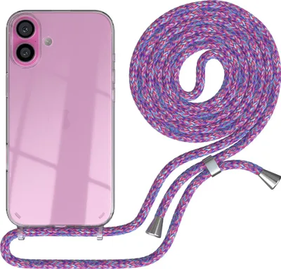 Produktbild von EAZY CASE Handykette mit Hülle für Apple iPhone 16 Plus Backcover Handykette, zum Umhängen in Bunt