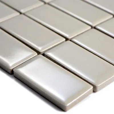 Produktbild von Keramik Mosaikfliesen Adrian Schlamm Glänzend Rechteck