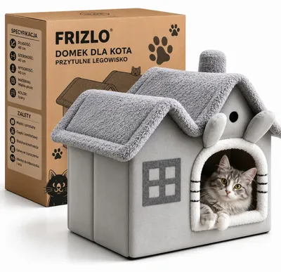 Produktbild von Katzenhaus - Katzenhöhle 35x30x30 cm - Haustierbett - Hundehütte