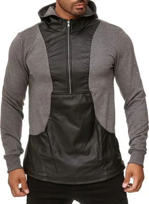 Produktbild von Tazzio Herren Sweatshirt Oversize mit Kapuze 2017-M 1216 Anthrazit S