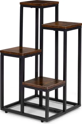Zdjęcie produktu dla ModernHome ME-ATS18 Stojan na květiny 67 cm, 4 police, tmavé dřevo