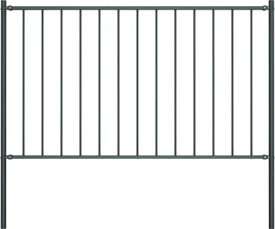 Immagine prodotto di Maison Exclusive - Pannello di recinzione con pali in acciaio verniciato a polvere 1,81x1 m antracite