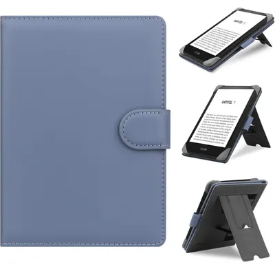 Immagine prodotto di Custodia universale in pelle per ebook, con supporto, colore viola, compatibile con dispositivi da 6 a 6,8 pollici