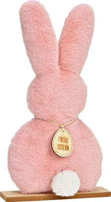 Image de Figurine de décoration de Pâques lapin, en peluche blanche comme décoration de printemps