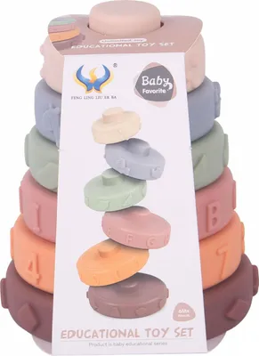Produktbild von Baby Stapelturm Pastell 6-teilig 9,5 x 11,7 cm