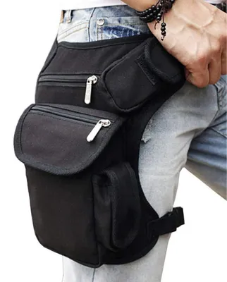 Immagine prodotto di Borsa a tracolla in nylon, nera, per donna e uomo, ideale per attività all'aperto, sport e viaggi