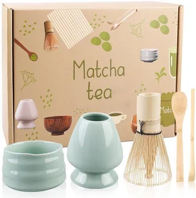Produktbild von Famanu Matcha-Set 5-teilig - Matcha Schale, Besen und Zubehör