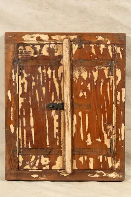 Innentürfenster L 46,5 x B 7,5 x H 56,5 cm Massivholz