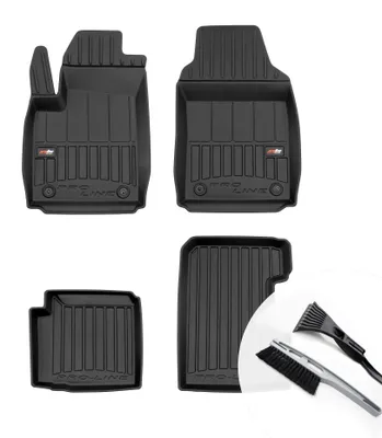 Productafbeelding van moto-MOLTICO 3D rubberen vloermatten voor auto, set van 4 stuks, all-weather rubberen voetmatten - geschikt voor Fiat 500 II Hybrid vanaf 2020