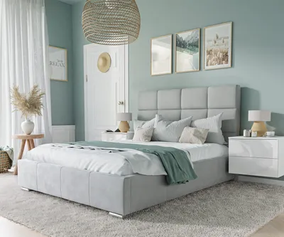 Produktbild von Doppelbett SARA mit hohem Kopfteil 180x200 Jasmine 81