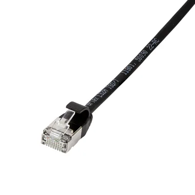 Image de Logilink CQ9033S Logilink Patchkabel CAT6A U/FTP TPE SlimLine schwarz 1,0m