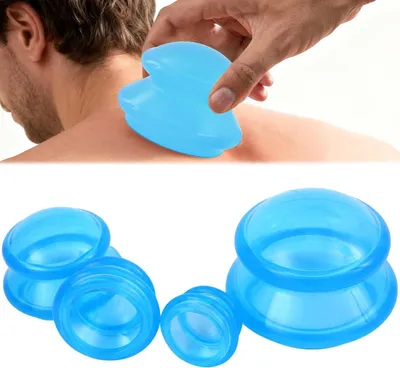 Obrázek produktu pro Silikonová sada pro baňkování, 4 kusy, proti celulitidě, pro masáž celého těla