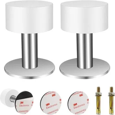 Produktbild von Famanu Wandtürstopper Set 2 Stück – Selbstklebend oder zum Schrauben – inkl. Expansionsschrauben