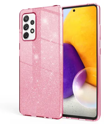 Obrázek produktu pro NALIA Glitter pouzdro na mobilní telefon pro Samsung Galaxy A72, Bling Cover Case Glitter Case Pink