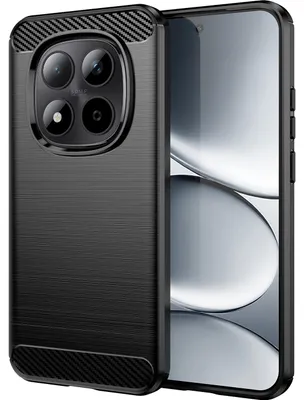 Immagine prodotto di Custodia per Xiaomi Redmi Note 15 Pro 5G, custodia protettiva antiurto in silicone TPU fibra di carbonio, nera