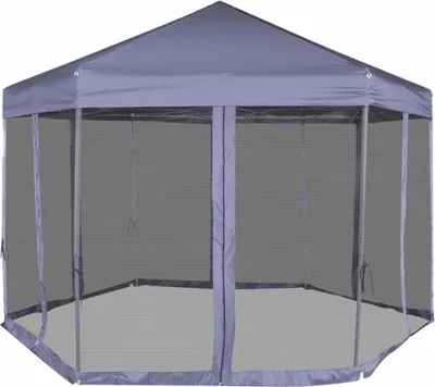 Obrázek produktu pro vidaXL Šestihranný pop-up stan se 6 bočními stěnami tmavě modrý 3,6x3,1 m