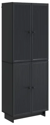 Zdjęcie produktu dla Zestaw szafek vidaXL, 2 szt., czarny, 66 x 34,5 x 90 cm, materiał drewnopochodny