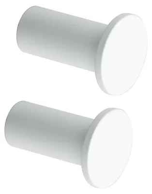 Immagine prodotto di Ganci appendiabiti, ganci a parete in acciaio inossidabile, 2 pezzi, colore bianco, lunghezza 45 mm
