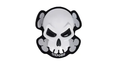 Produktbild von Schieber Für Lederkombi 'Totenkopf' - Totenkopf Weiss (Set)