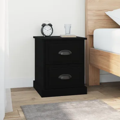 Obrázok produktu pre vidaXL Nočný stolík čierny 39x39x47,5 cm odvodený výrobok z dreva