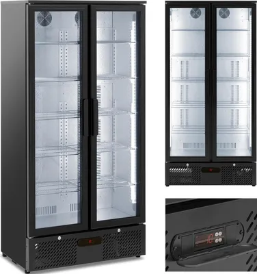 Produktbild von Getränkebar-Kühlschrank 2-türig verglast 458 l 295 W