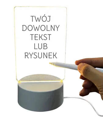 Zdjęcie produktu dla LAMPKA 3D do Rysowania PISANIA WIADOMOŚCI PLEXI