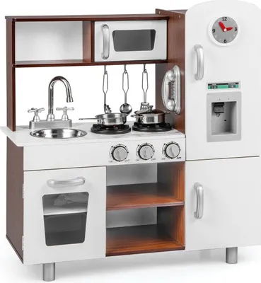 Obrázek produktu pro Dřevěná dětská kuchyňská sada se světlem, zvukem, troubou a nádobím