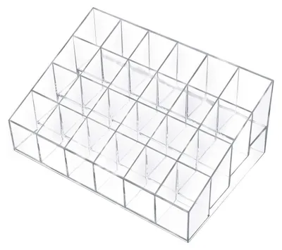 Produktbild von Benvivy Lippenstift-Organizer mit 24 Fächern, Lippenstifthalter, Make-up-Aufbewahrungsregal, transparenter Lippenstifthalter aus Acryl