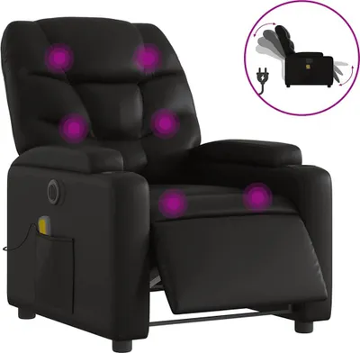 Produktbild von vidaXL Massagesessel Elektrisch Schwarz Kunstleder